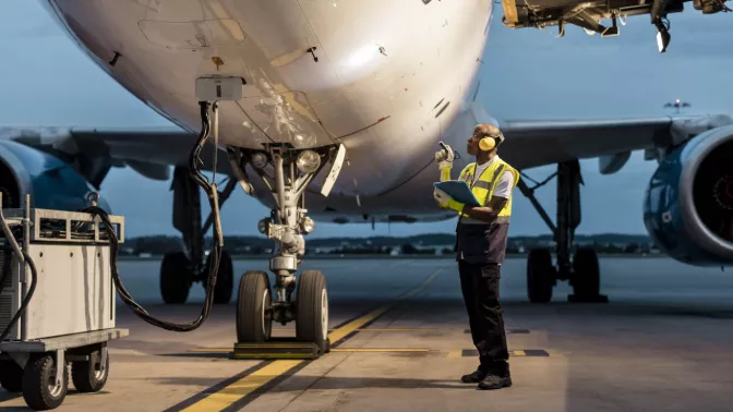 Airplane maintenance check