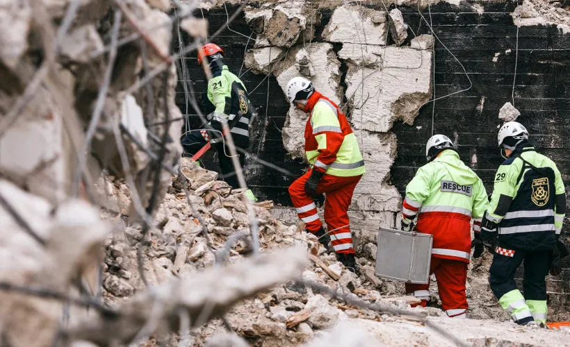 Rescue workers